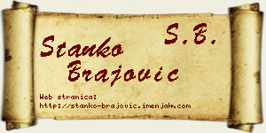 Stanko Brajović vizit kartica